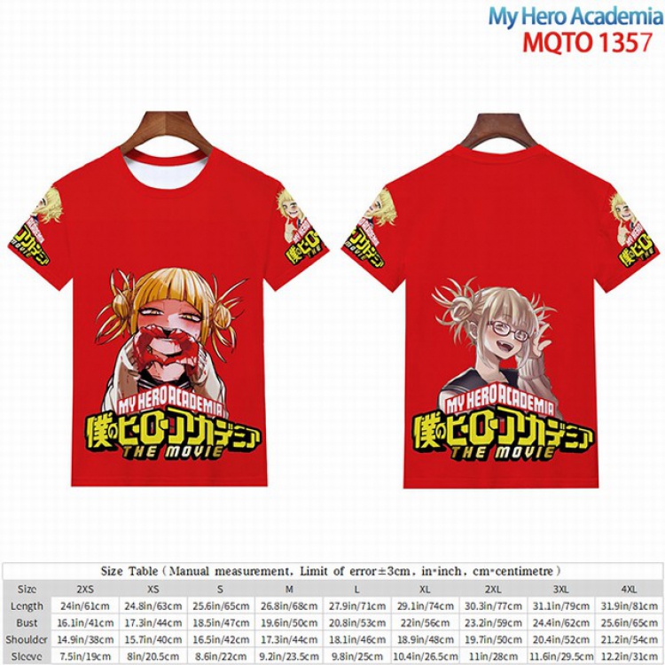 My Hero Academia Full color short sleeve t-shirt 9 sizes from 2XS to 4XL MQTO-1357