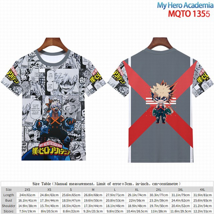 My Hero Academia Full color short sleeve t-shirt 9 sizes from 2XS to 4XL MQTO-1355