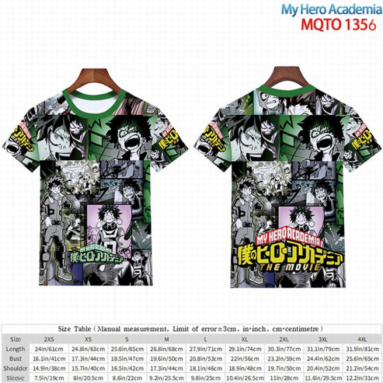 My Hero Academia Full color short sleeve t-shirt 9 sizes from 2XS to 4XL MQTO-1356