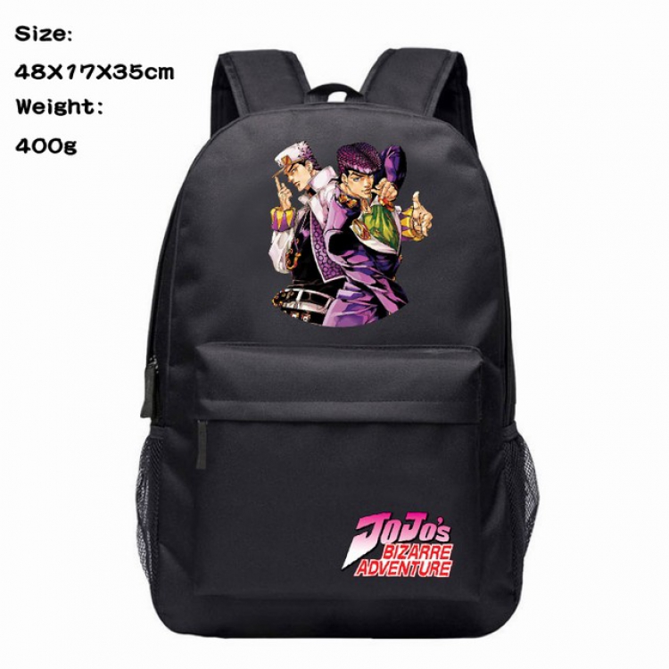 JoJos Bizarre Adventure Anime 600D Canvas Backpack Waterproof School Bag 48X17X35CM 400G