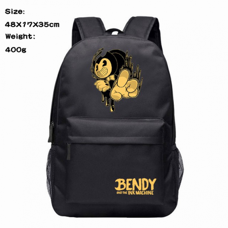Bendy and ink machin Anime 600D Canvas Backpack Waterproof School Bag 48X17X35CM 400G