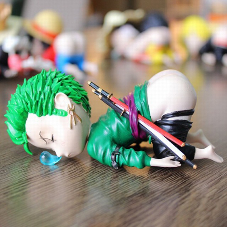 One Piece Roronoa Zoro sleep-inducing insect Boxed Figure Decoration Model 6CM high and 10CM long 0.08KG a box of 150