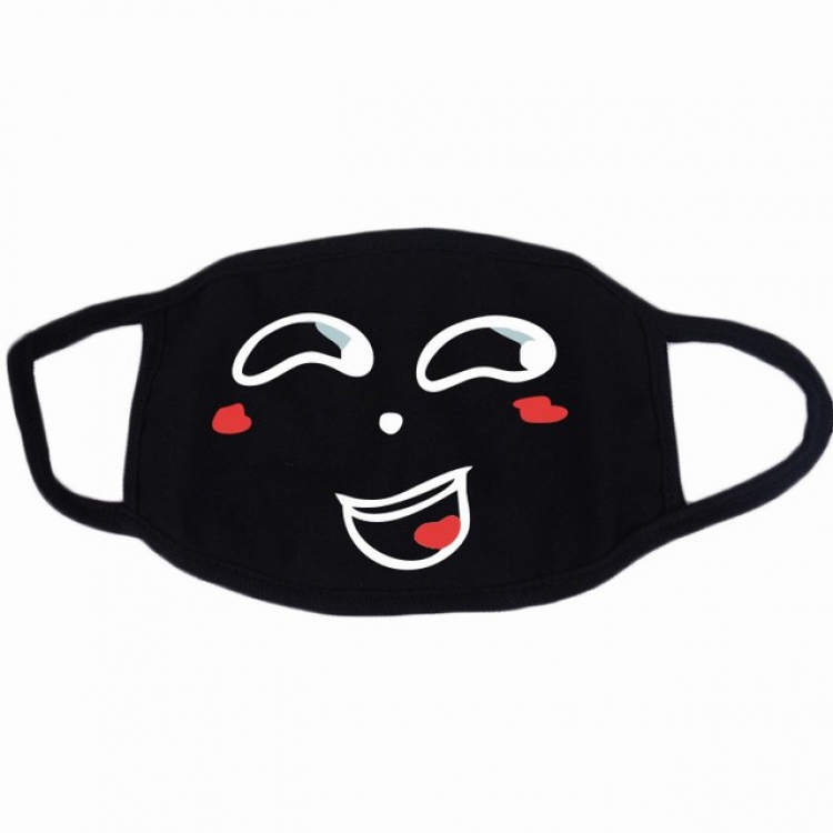 Personality facial expression Color printing Dustproof and breathable cotton masks a set price for 10 pcs