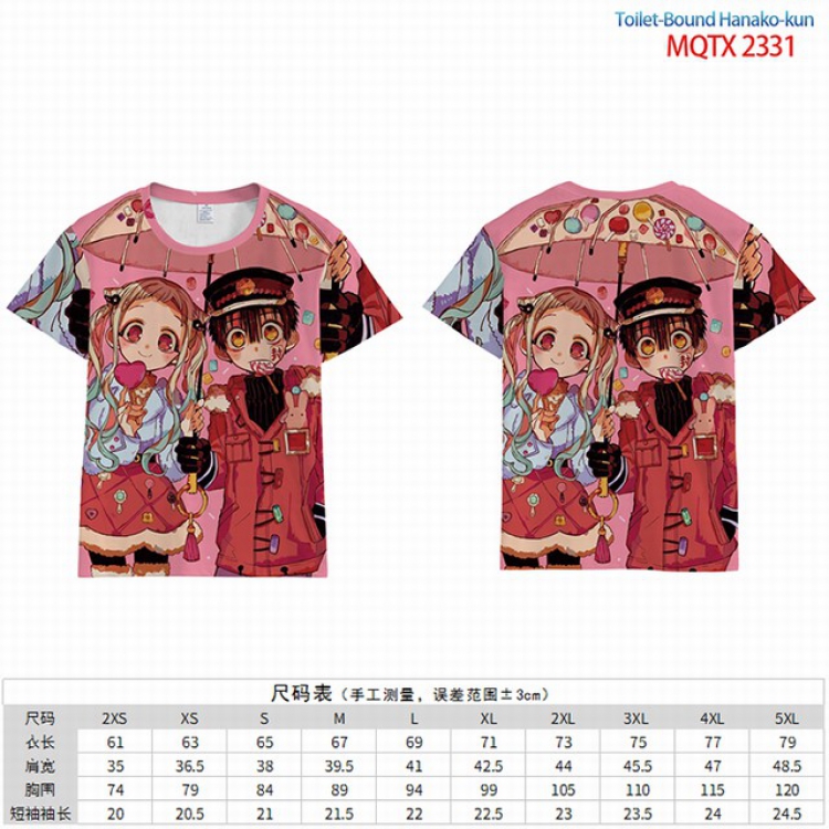 Toilet-Bound Hanako-kun Full color short sleeve t-shirt 10 sizes from 2XS to 5XL MQTX-2331