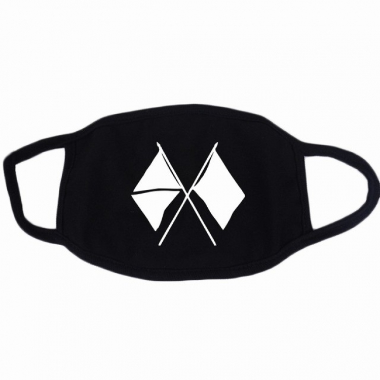 EXO Color printing dustproof and breathable cotton masks a set price for 10 pcs