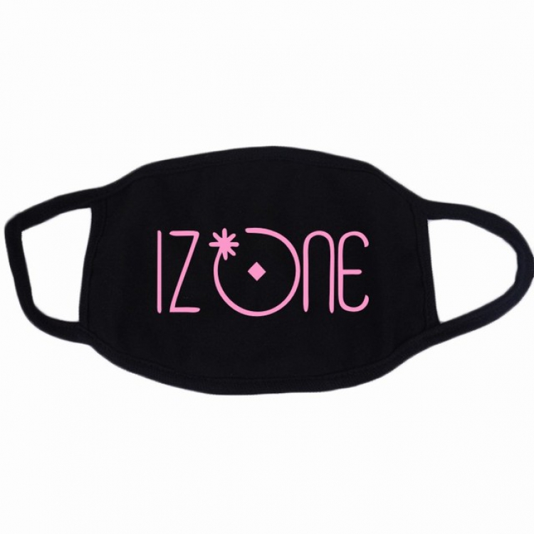 IZONE Color printing dustproof and breathable cotton masks a set price for 10 pcs