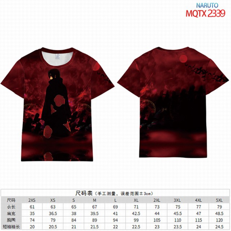 Naruto Full color short sleeve t-shirt 9 sizes from 2XS to 4XL MQTO-2339