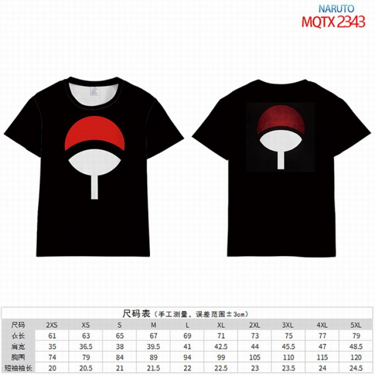 Naruto Full color short sleeve t-shirt 9 sizes from 2XS to 4XL MQTO-2343