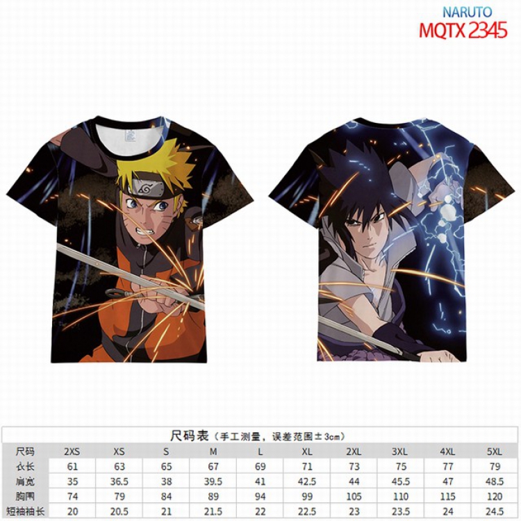 Naruto Full color short sleeve t-shirt 9 sizes from 2XS to 4XL MQTO-2345
