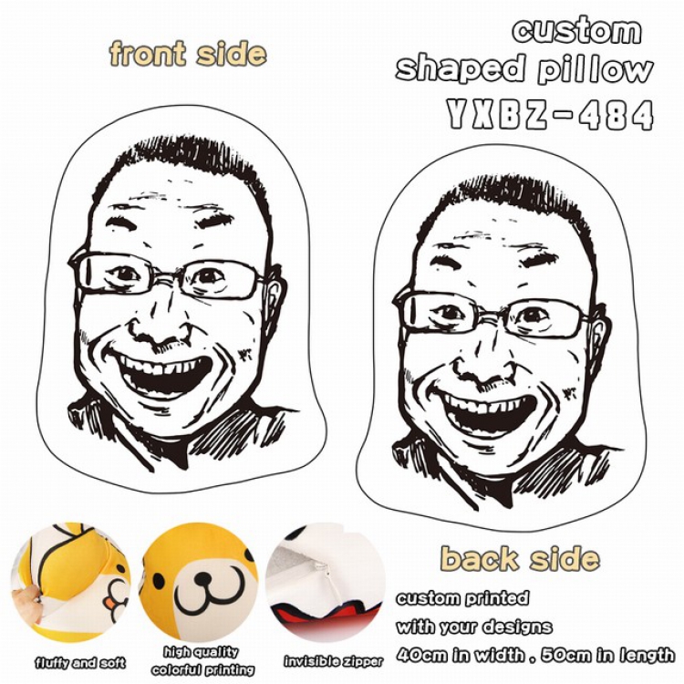 Cheer up facial expression Custom Shaped Pillow 40X50CM YXBZ484