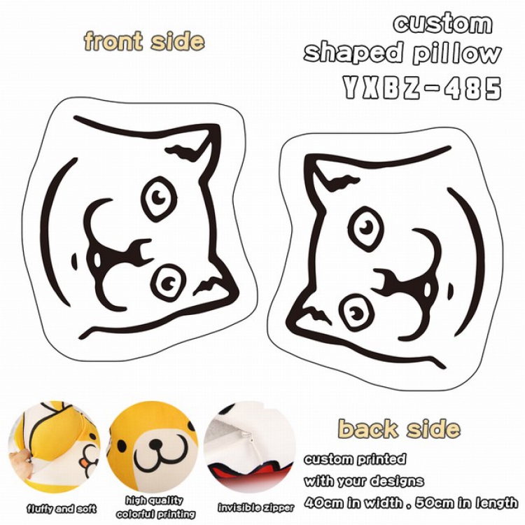 Cat knowledge increased facial expression Custom Shaped Pillow 40X50CM YXBZ485