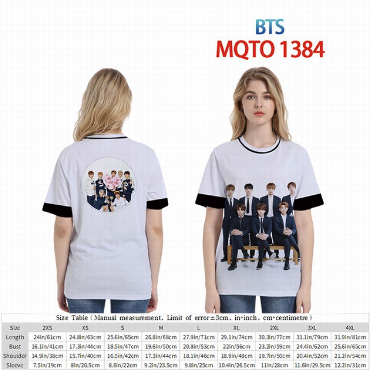 BTS Full color short sleeve t-shirt 9 sizes from 2XS to 4XL MQTO-1384