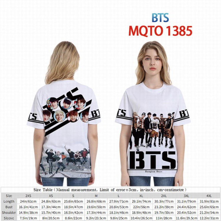 BTS Full color short sleeve t-shirt 9 sizes from 2XS to 4XL MQTO-1385