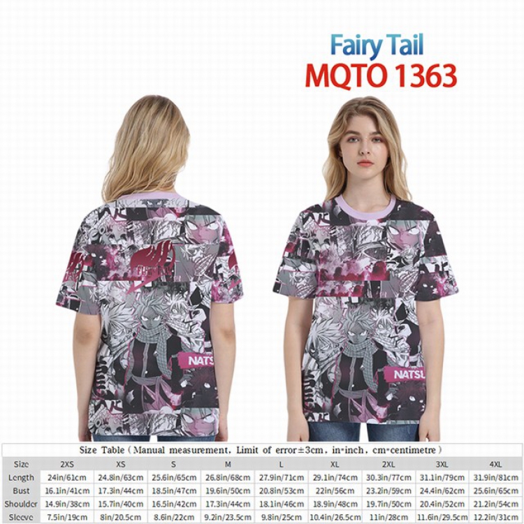 Fairy tail Full color short sleeve t-shirt 9 sizes from 2XS to 4XL MQTO-1363