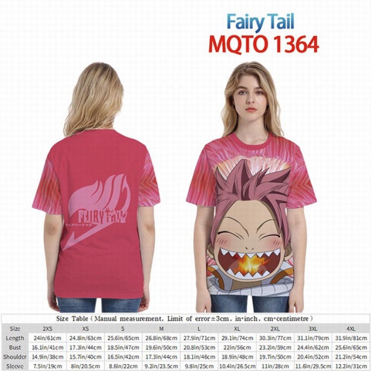 Fairy tail Full color short sleeve t-shirt 9 sizes from 2XS to 4XL MQTO-1364