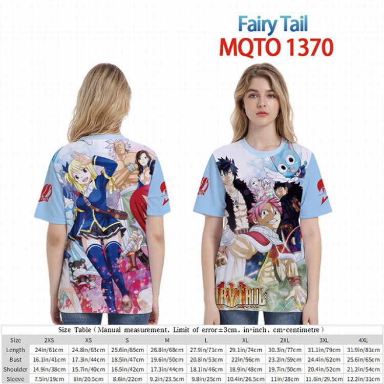 Fairy tail Full color short sleeve t-shirt 9 sizes from 2XS to 4XL MQTO-1370