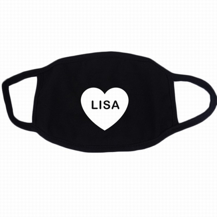 BLACKPINK LISA white printed cotton masks a set price for 10 pcs