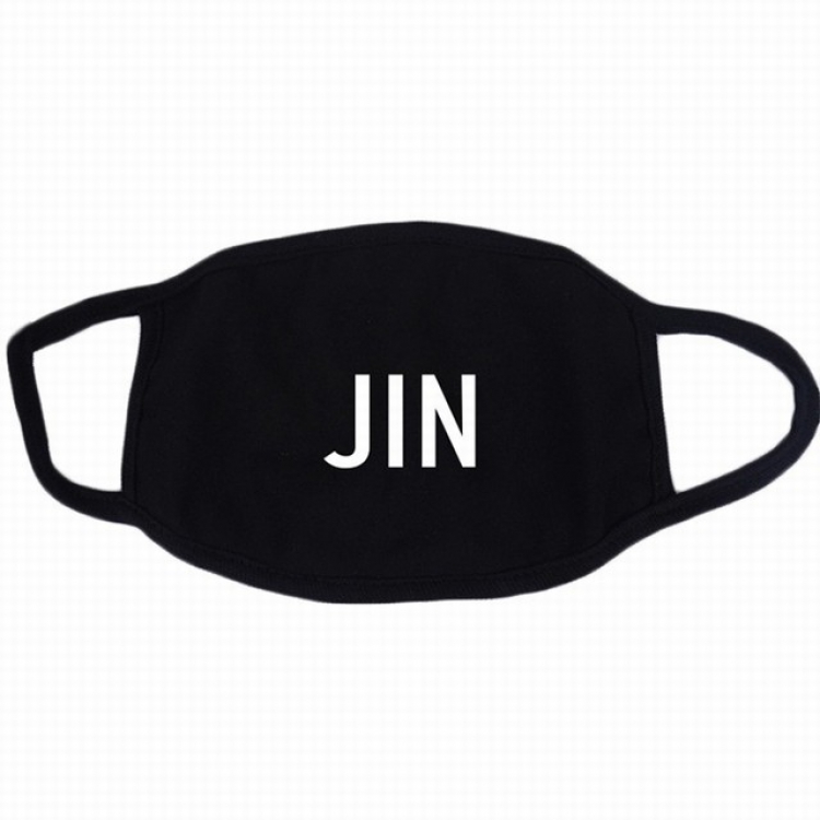 BTS JIN white printed cotton masks a set price for 10 pcs