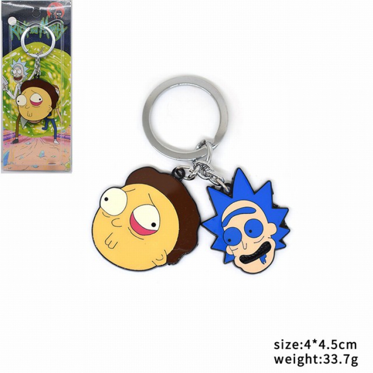 Rick and Morty Keychain pendant 4X4.5CM 33.7G