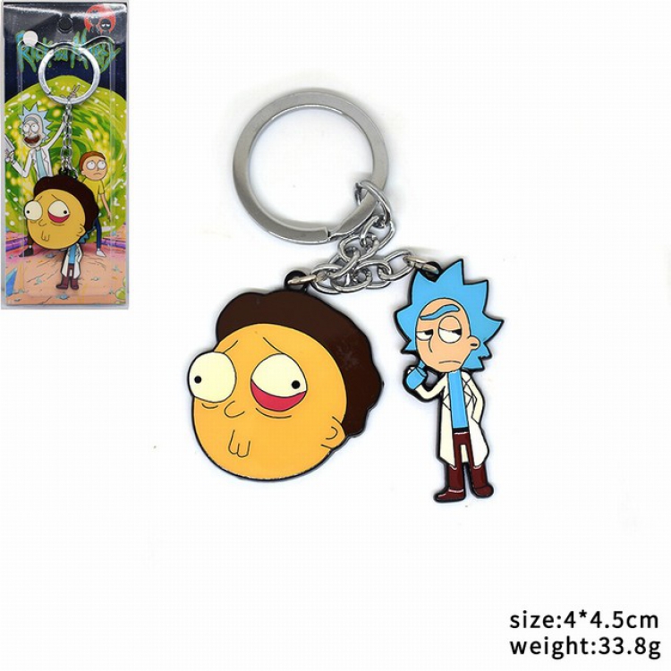 Rick and Morty Keychain pendant 4X4.5CM 33.8G