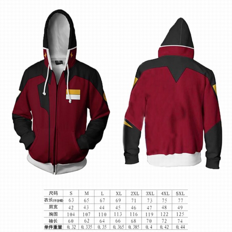 Gundam hooded zipper sweater coat S M L XL 2XL 3XL 4XL 5XL price for 2 pcs preorder 3 days GD-12