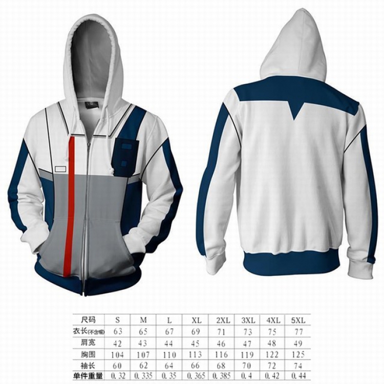 Gundam hooded zipper sweater coat S M L XL 2XL 3XL 4XL 5XL price for 2 pcs preorder 3 days GD-1