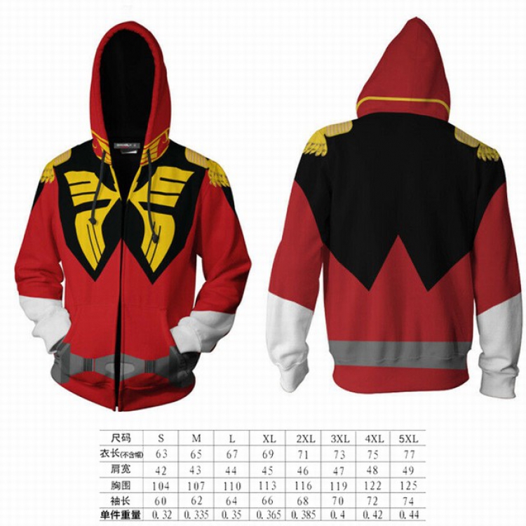 Gundam hooded zipper sweater coat S M L XL 2XL 3XL 4XL 5XL price for 2 pcs preorder 3 days GD-15