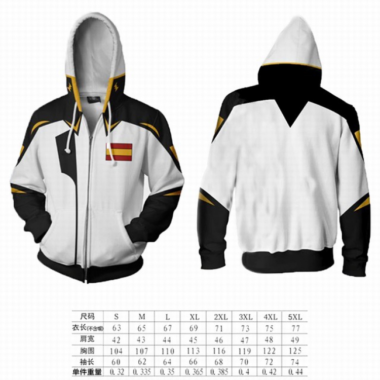 Gundam hooded zipper sweater coat S M L XL 2XL 3XL 4XL 5XL price for 2 pcs preorder 3 days GD-2