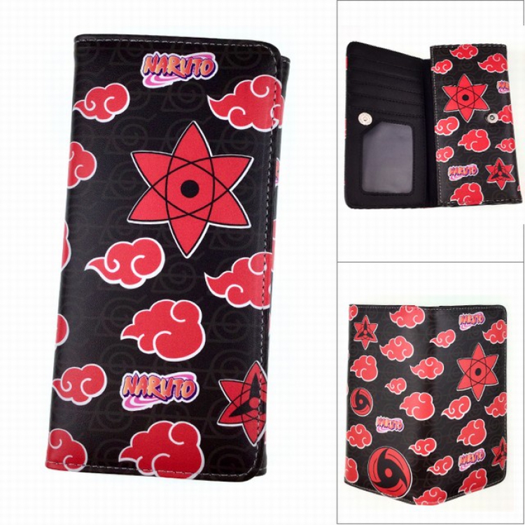 Naruto Full color button PU long wallet wallet