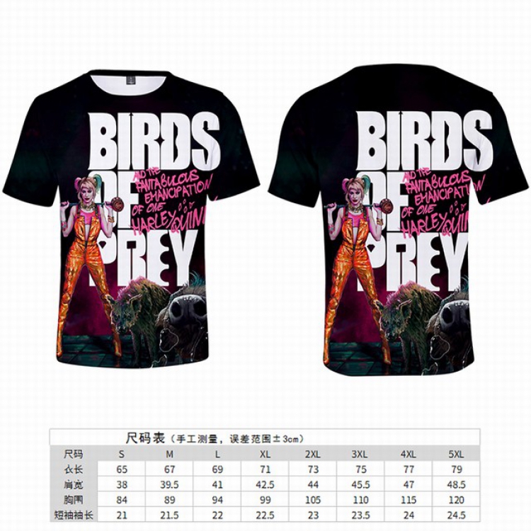 Birds of Prey Full color printed short-sleeved T-shirt 8 sizes from S to 5XL price for 2 pcs