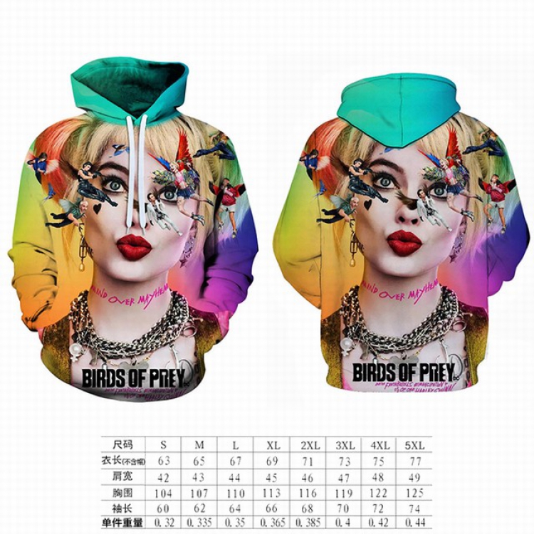 Birds of Prey Harley Quinn Round neck pullover hat sweater S M L XL XXL XXXL XXXXL XXXXXL preorder 3 days price for 2 pc