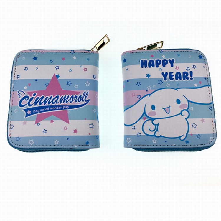 Cinnamoroll Blue Color PU zipper wallet