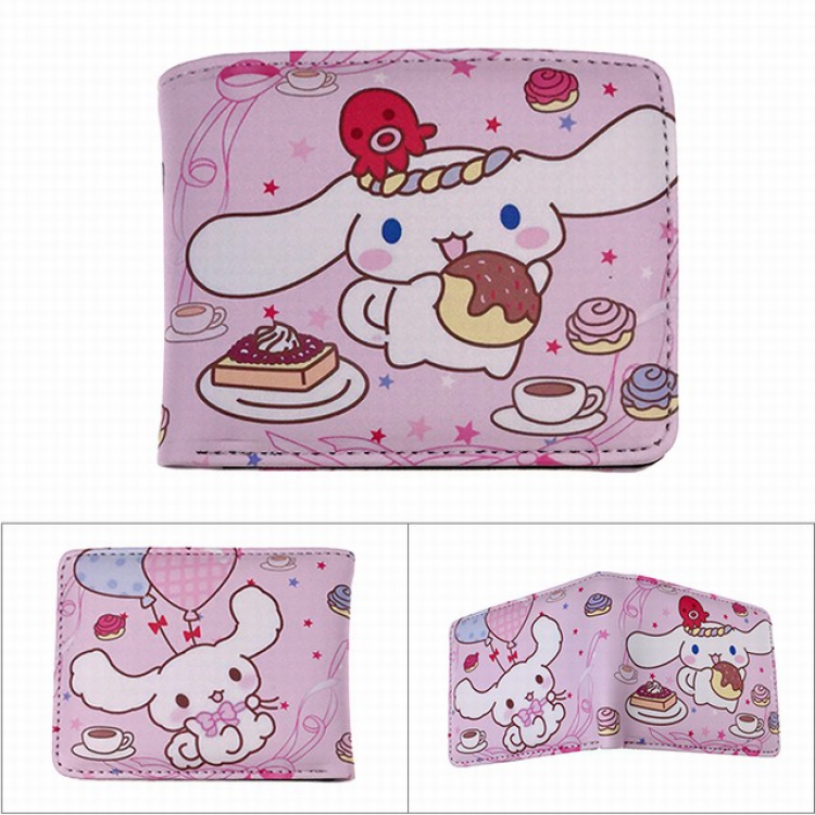 Cinnamoroll  Full color PU twill two fold short wallet