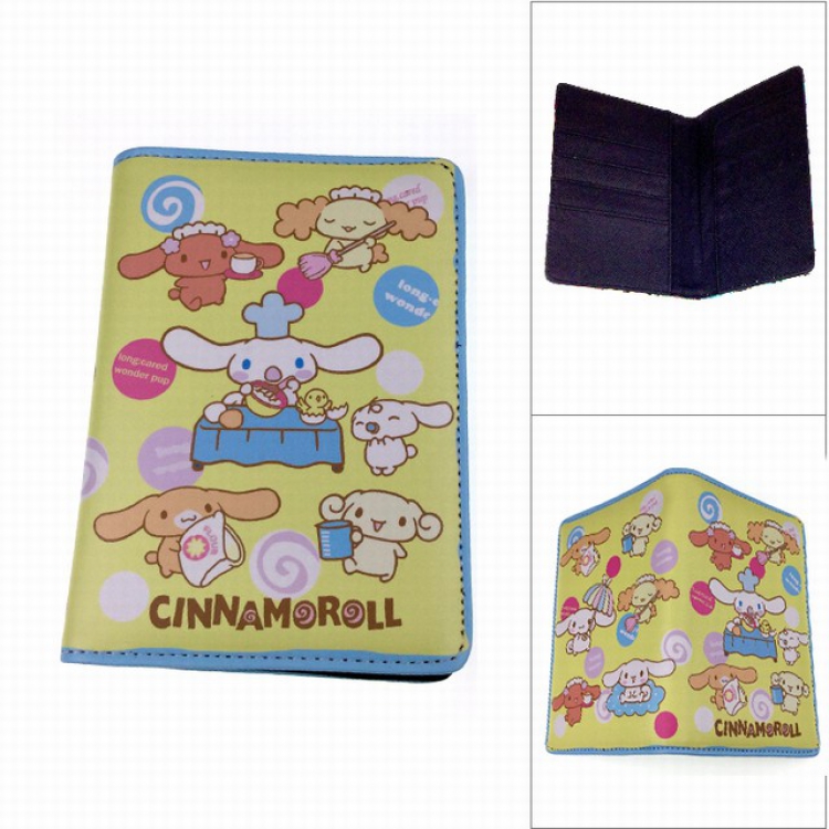 Cinnamoroll Yellow Full Color PU leather multi-function travel ticket holder passport