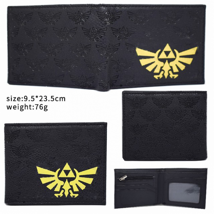 The Legend of Zelda Black Short two-fold silicone wallet 9.5X24.7CM 76G