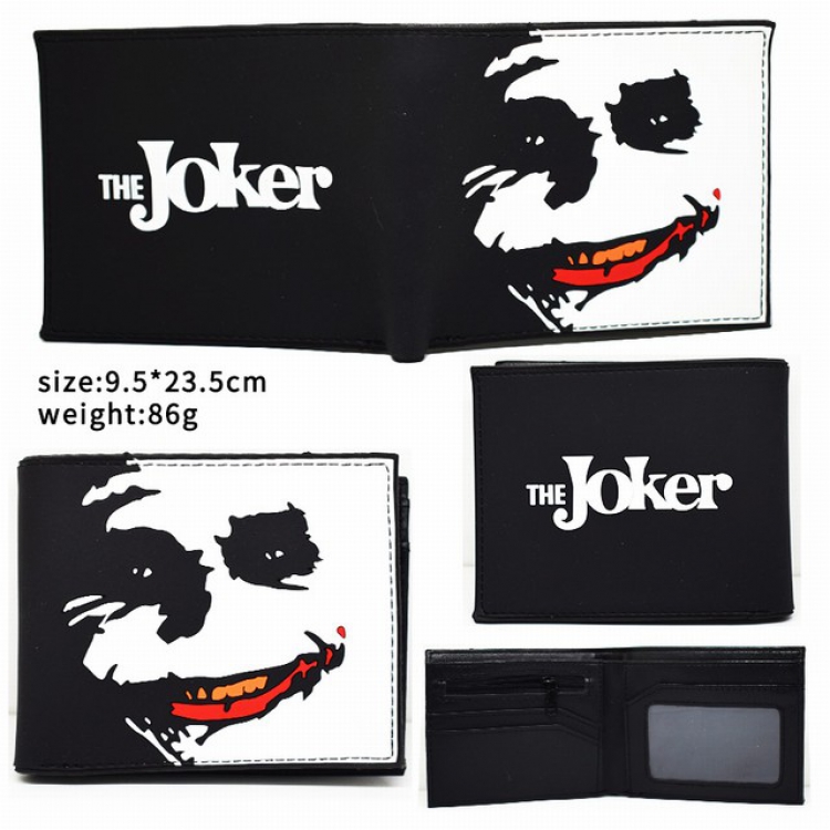 The Joker Short two-fold silicone wallet 9.5X24.7CM 76G