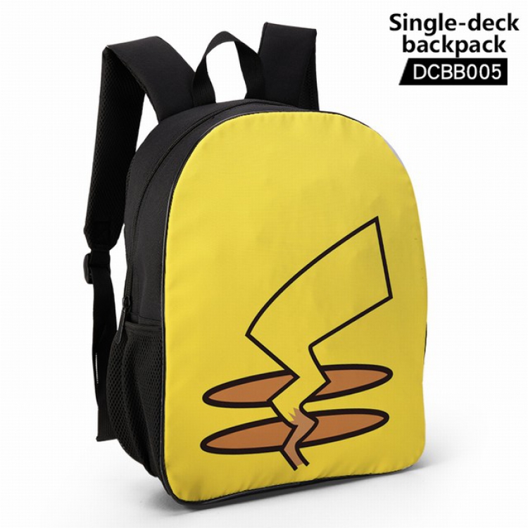 DCBB005-Pokemon Pikachu Anime waterproof single-deck backpack 28.5X13X37CM