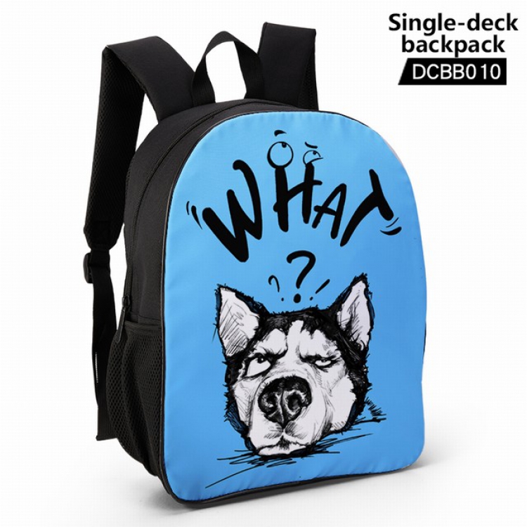 DCBB010-Ha Husky Anime waterproof single-deck backpack 28.5X13X37CM