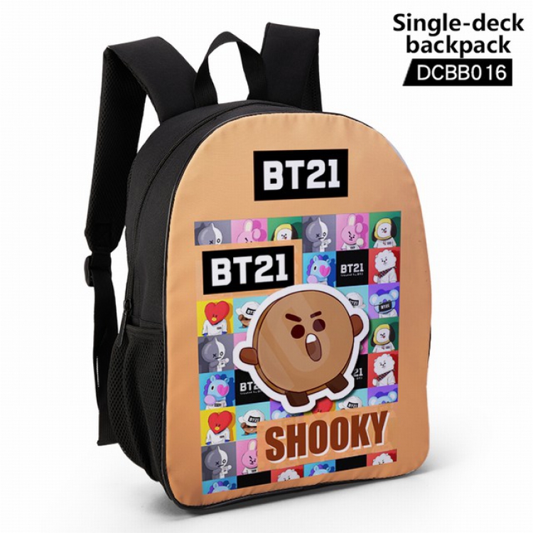 BTS Anime waterproof single-deck backpack 28.5X13X37CM