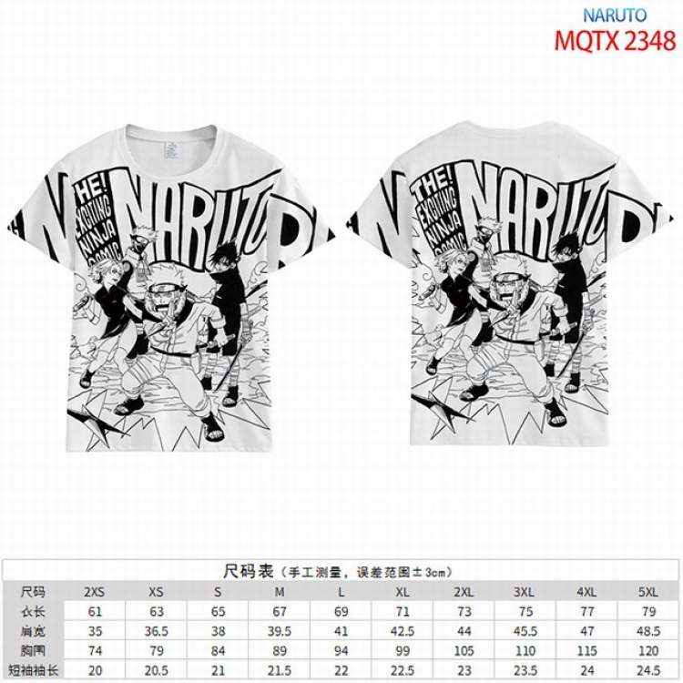 Naruto Full color short sleeve t-shirt 9 sizes from 2XS to 4XL MQTO-2348