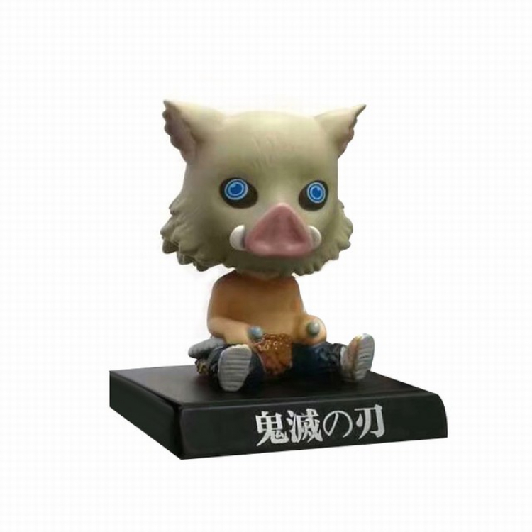 Demon Slayer Kimets Hashibira Inosuke Shake head Boxed Figure Decoration Model About 13CM