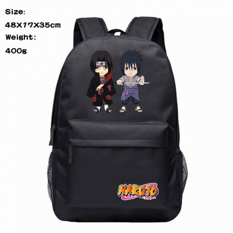 Naruto Uchiha Sasuke Anime 600D Canvas Backpack 48X17X35CM 400G