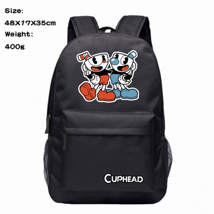 Cuphead Anime 600D Canvas Backpack 48X17X35CM 400G