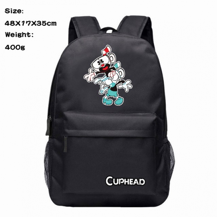 Cuphead Anime 600D Canvas Backpack 48X17X35CM 400G