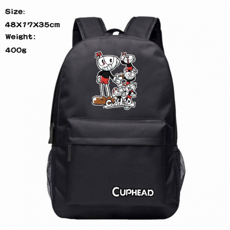 Cuphead Anime 600D Canvas Backpack 48X17X35CM 400G