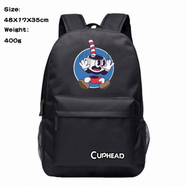 Cuphead Anime 600D Canvas Backpack 48X17X35CM 400G