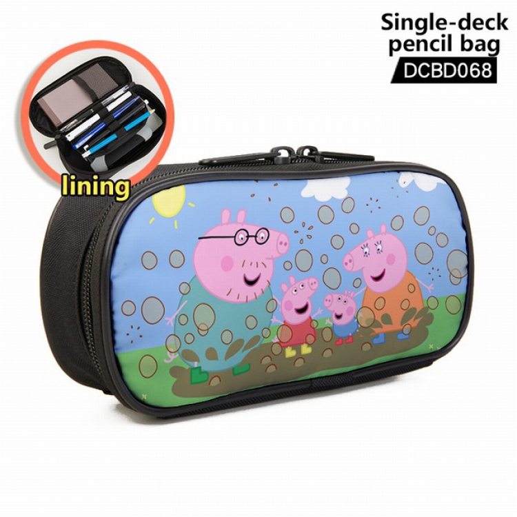 Peppa pig Anime single layer waterproof pen case 25X7X12CM -DCBD068