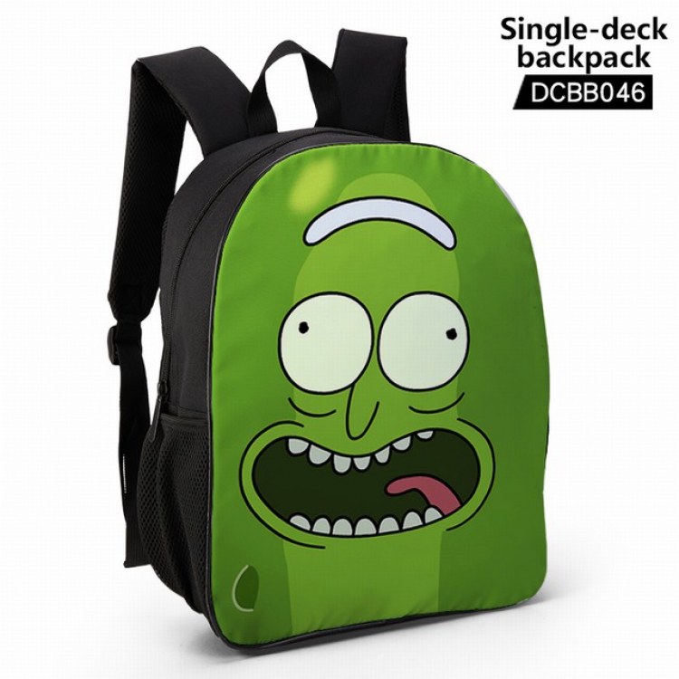 DCBB046-Rick and Morty Anime waterproof single-deck backpack 28.5X13X37CM