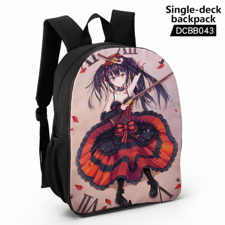 DCBB043-Date-A-Live Anime waterproof single-deck backpack 28.5X13X37CM