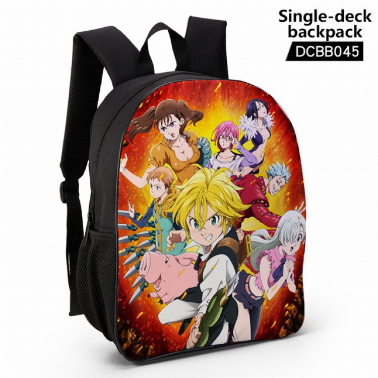 DCBB045-The Seven Deadly Sins Anime waterproof single-deck backpack 28.5X13X37CM